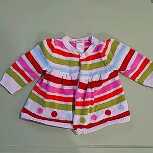 3-6 month super soft Gymboree sweater button up multi color